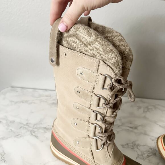 Sorel Joan of Arctic Knit Boot Women’s Size 8.5 Waterproof Winter Snow lace up - Picture 8 of 11